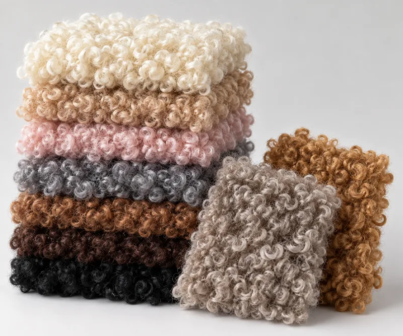 Large-curl lamb fleece