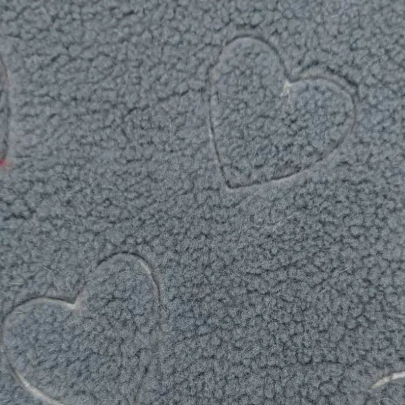 Fine bouclé fleece with hearts